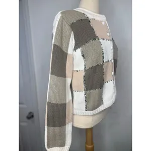 Vintage Ellen Tracy Heavy Knit Scarf Sweater Coat Cardigan Small Petite thumbnail 4