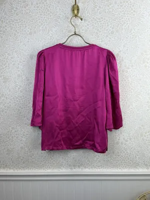 Nation LTD Miss Magenta Bell Sleeve Blouse - Size - XS thumbnail 4