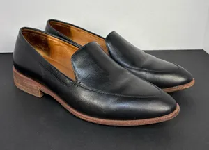 Madewell Black Leather Slip-On Loafers thumbnail 1