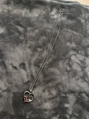 Forever In My Heart Dog Paw Print Necklace 925 Sterling Silver Heart Pendant thumbnail 4