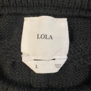 Lola Pearl Neck Cropped Sweater Womens‎ Size L Black Preppy thumbnail 2