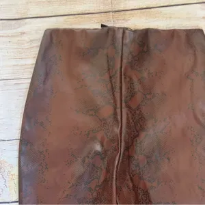 Nasty Gal faux leather snake print size 4 leggings NWT Pull On Pants thumbnail 7
