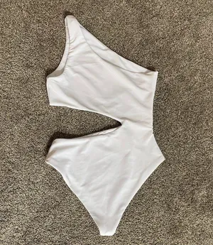 Beach Riot One-Shoulder White Cutout One-Piece Swimsuit thumbnail 4