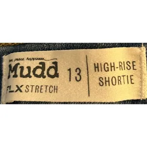 Mudd Women's FLX Stretch High-Rise Shortie‎ Button Up Jean Shorts Size 13 thumbnail 3