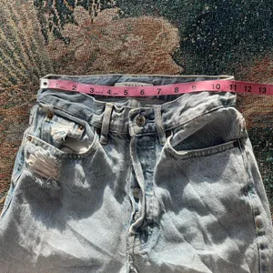 PacSun Ultra High Rise Slim Fit Jeans Light Wash Button Fly Size 23 Distressed thumbnail 13
