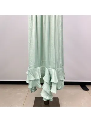 NWOT Farm Rio Tiered Ruffled Sleeveless V-neck Midi Dress Green Sz M thumbnail 8