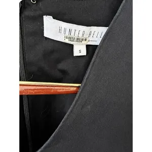 Hunter Bell Women's "Maya" Black Cotton‎ Puff Sleeve Poplin Dress Size S thumbnail 8