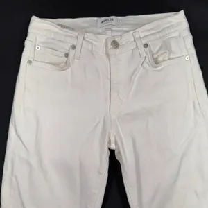 Agolde 27 Toni Slim Straight Jeans White Stretch Denim A133-1085 Minimalist thumbnail 4