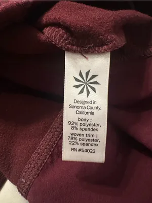 Athleta Women's Tech Hoodie -Maroon Hooded Pullover Top - Size S/M (estimated) thumbnail 8