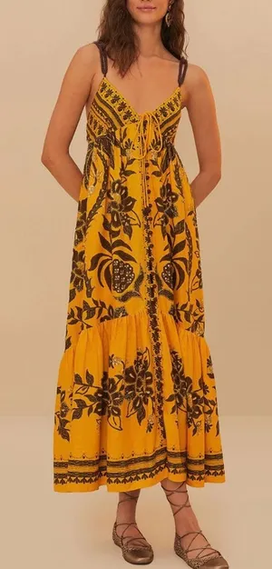 Farm Rio Golden Oasis Dress thumbnail 1