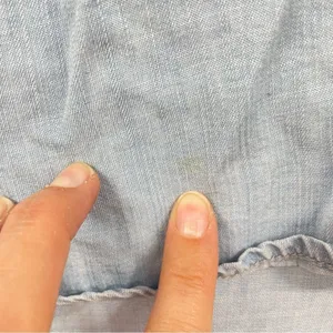 Cloth & Stone Chambray Short Sleeve Womens Blouse S Boho Beachy Coastal Cowboy thumbnail 7