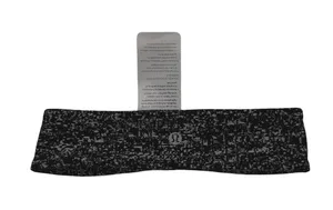 Lululemon‎ Fly Away Tamer Headband II O/S Black White Static Luon NWT Non Slip thumbnail 1