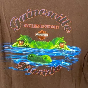 Harley Davidson Poker Brown Graphic Tee Shirt Size Medium Gainesville Florida thumbnail 4