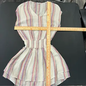 Rails Lucca Havana Stripe linen mini Dress size XS thumbnail 7