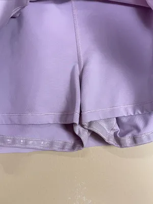 Athleta Women’s Momentum Lilac Purple Ruffle Athletic Athleisure Tennis Skort thumbnail 4