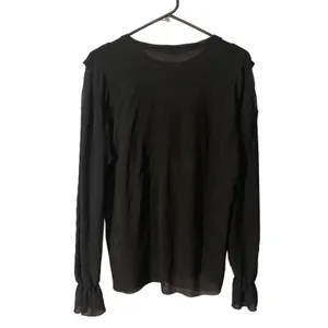 Zara Black Layered Ruffled Detail Dressy Long Sleeve Blouse Women Sz S thumbnail 3