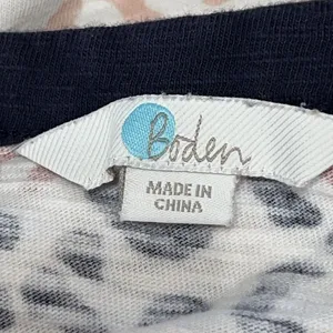 Boden Georgia T-Shirt Dress Jersey Leopard Rainbow Striped Multi Women Size 14R‎ thumbnail 8