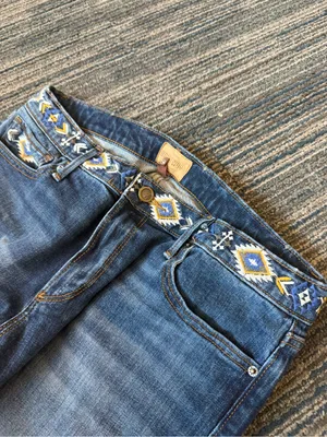 Driftwood Kelly Y2K Embroidered Bootcut Jeans W29 L33 thumbnail 4