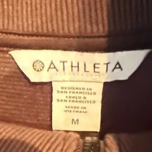 Athleta Quarter‎ Zip Sweatshirt Medium Ribbed Funnel Neck Athleisure Gorpcore thumbnail 3