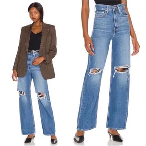 Levi’s Premium High Loose Distressed Wide Leg Jeans‎ Size 26 thumbnail 2
