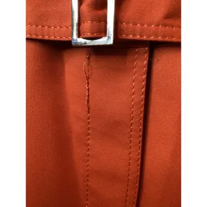 Albert Nipon Women Orange Belted Trench Coat Size‎ 12 thumbnail 3