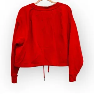 Champion Women’s Campus Fleece Cropped Crew Sweatshirt | Red | Size Large thumbnail 2