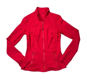 Lululemon Define Jacket Women Size 6 Red Excellent Luon Full Zip Activewear‎ thumbnail 1