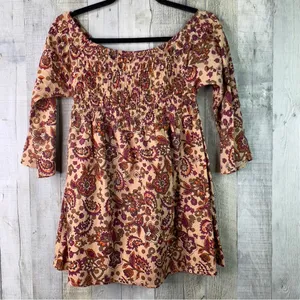 Pinky Size Medium Smocked Front Wear Around Shoulders Shirt Shining Sequins thumbnail 2