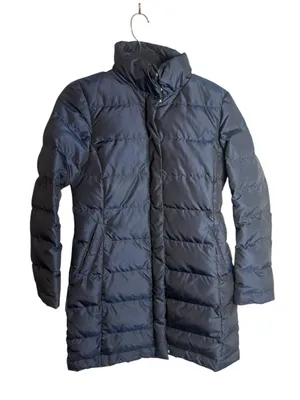Brooks Brothers Navy Quilted Long Down Puffer Coat 2 thumbnail 2