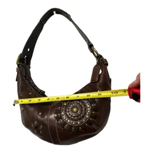 Vintage Coach Mia Soho Brown Leather Studded Starburst Hobo Bag 10062 W/ Hangtag thumbnail 7