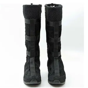 Timberland Women Vintage 90s Y2K Black Genuine Leather Tall Lug sole Boots thumbnail 4