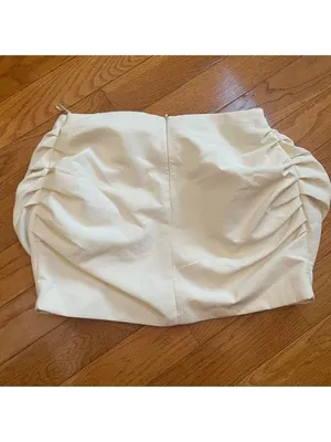 Zara Skirt Voluminous 3D Bow Mini Cream Sz M BarbieCore, Balletcore, Soft Glam thumbnail 9