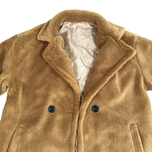 Women's Teddy Mid Length Coat in Brown, Size XL​​ thumbnail 3