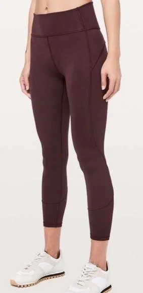 Lululemon In Movement 7/8 Tight Size 4 Leggings Everlux 25” purple high rise thumbnail 1