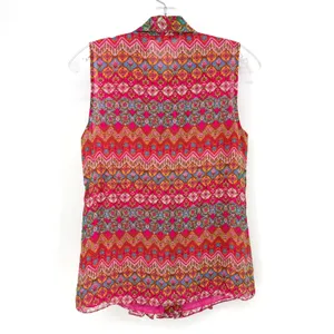 Diane Von Furstenberg Blakely Coromandel Silk‎ Blouse Womens 4 Multi Boho Luxe thumbnail 7