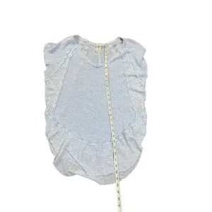 We the Free Pale Blue‎ exposed Seams short sleeve thermal knit top sz XS thumbnail 5