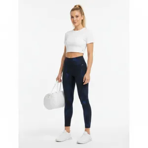 Lululemon Black & Blue Print High Rise Full Length Leggings Pants 8 thumbnail 7