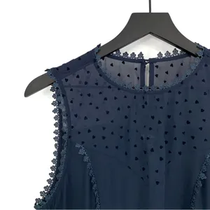MODCLOTH Heart Tank Blouse Navy Blue L thumbnail 2