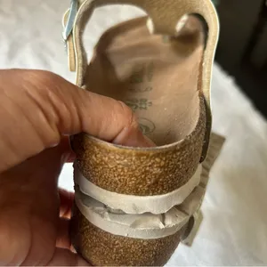Birkenstock Cream Sandals with Contoured Footbed thumbnail 8