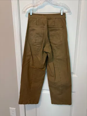 Madewell Curvy Emmett Wide-Leg Crop Pant: Welt Pocket Edition Drill Khaki thumbnail 11