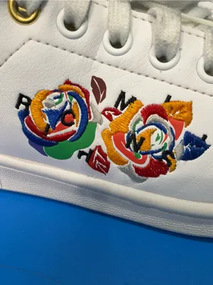 adidas x Rich Mnisi Stan Smith Roses Floral Sneakers White Gold Women 6.5 thumbnail 4