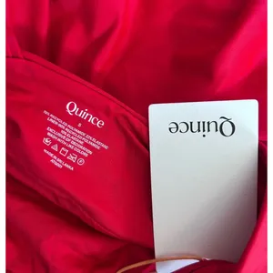 NWT Quince Cherry Red Italian Plunge One-Piece Swimsuit Sz Small thumbnail 5