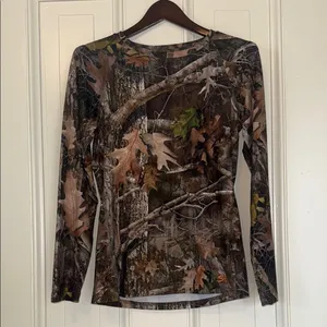 Camo Long Sleeve Tee Brown Size XS thumbnail 1
