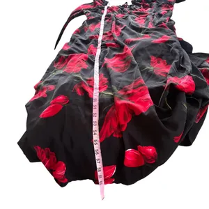 Boohoo Dress 16 Milkmaid Balloon Sleeve Romantic Dark‎ Florals Gothic Victorian thumbnail 10