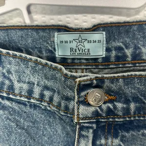 REVICE new with tags Baggy, Straight Leg Jeans in Faded Blue Wash thumbnail 3