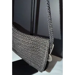 The Sak Crochet Shoulder Bag Womens Small Black‎ Woven Y2K Purse thumbnail 2