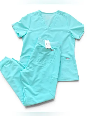 Figs Zamora jogger SET aqua NEW L/XL tall thumbnail 1