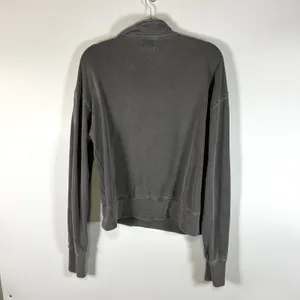 Sundry Crop‎ Three Quarter Zip Up Sweat Shirt Long Sleeve Gray Size 3 Large thumbnail 7