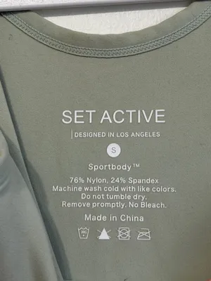 SET Active Sportbody Bodysuit Shortysuit Size Small Active Athletic Romper Green thumbnail 3
