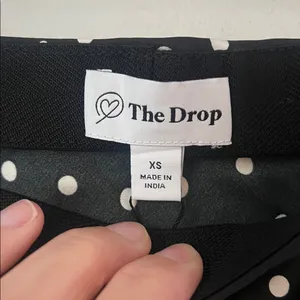 NWT The Drop Womens Black White Polka Dot Midi Skirt Size XS = thumbnail 4